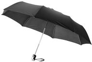 21,5" Alex-sateenvarjo, taitettava, automaattinen, musta liikelahja logopainatuksella